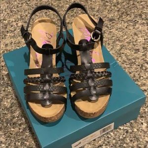 Blowfish wedge heel sandals size 8.5
